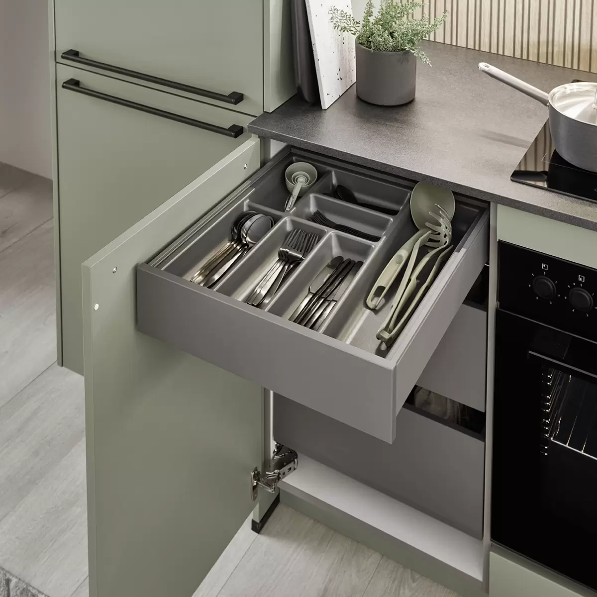 Besteckeinsatz Depot Grau
