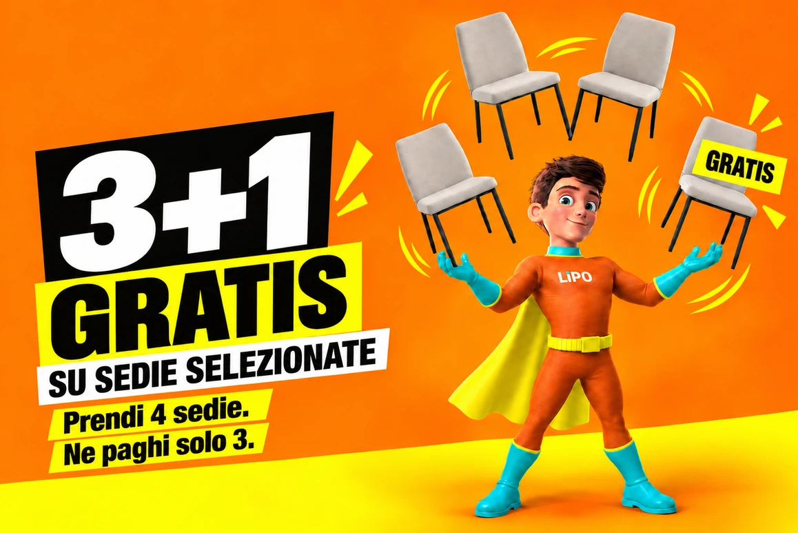 Sedie 3 + 1 – Saisonale Angebote bei LIPO