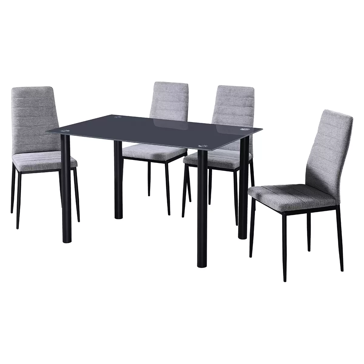 gruppo tavolo e sedie Pesce gatto Miglior prezzo grigio, nero