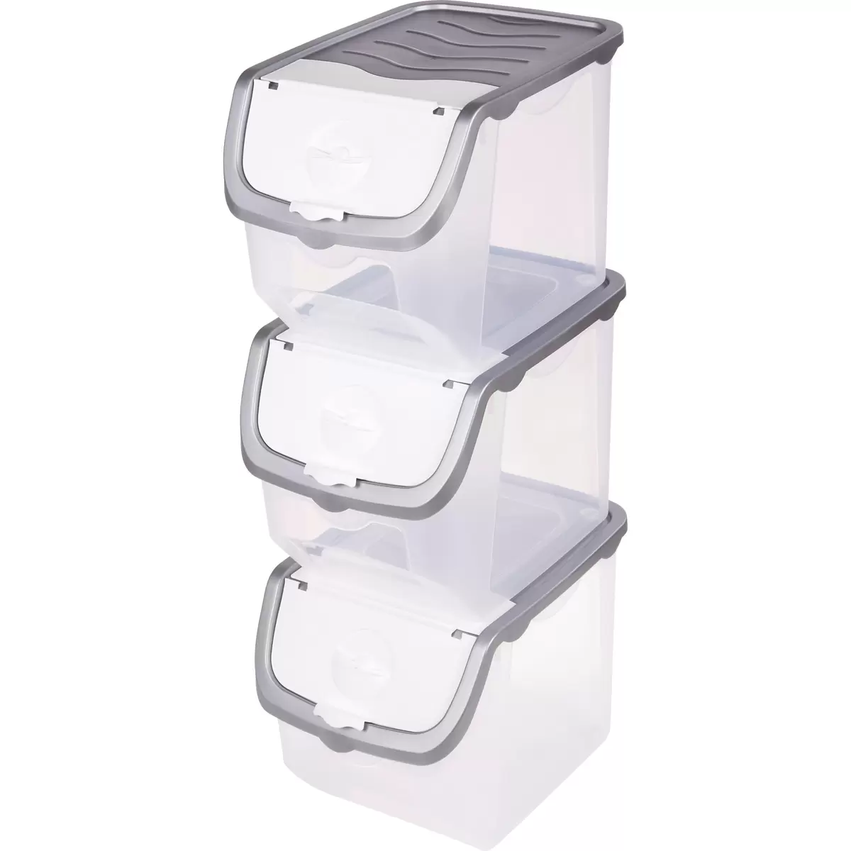 Box mit Klappdeckel Jan Homezone transparent,grau