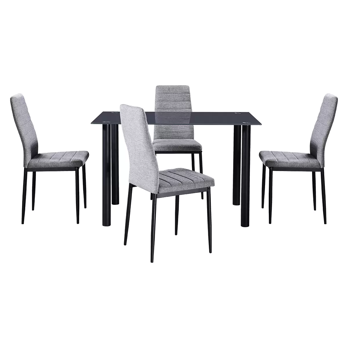 gruppo tavolo e sedie Pesce gatto Miglior prezzo grigio, nero