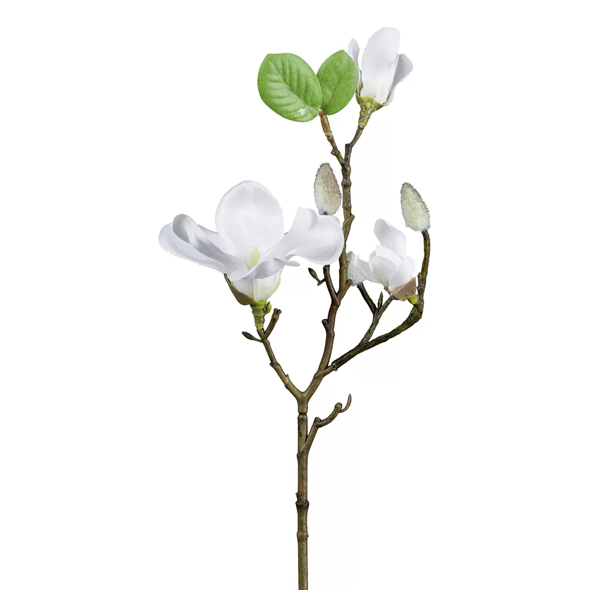 Ramo magnolia 5 fiori e foglie - Fiori Artificiali