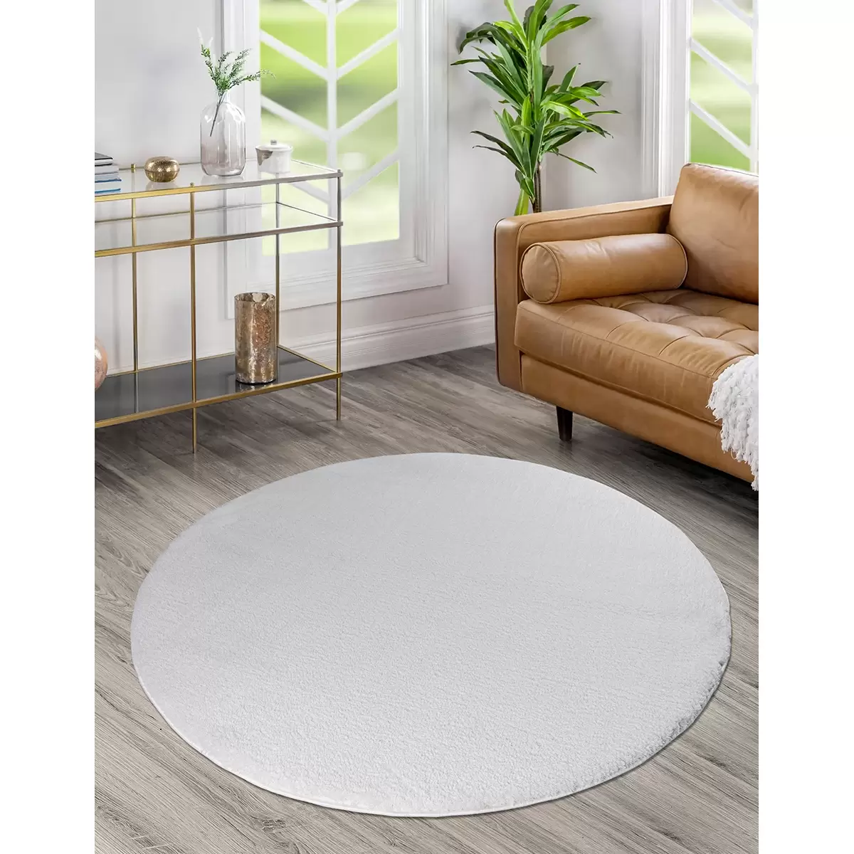 Hochflorteppich Lounge weiss