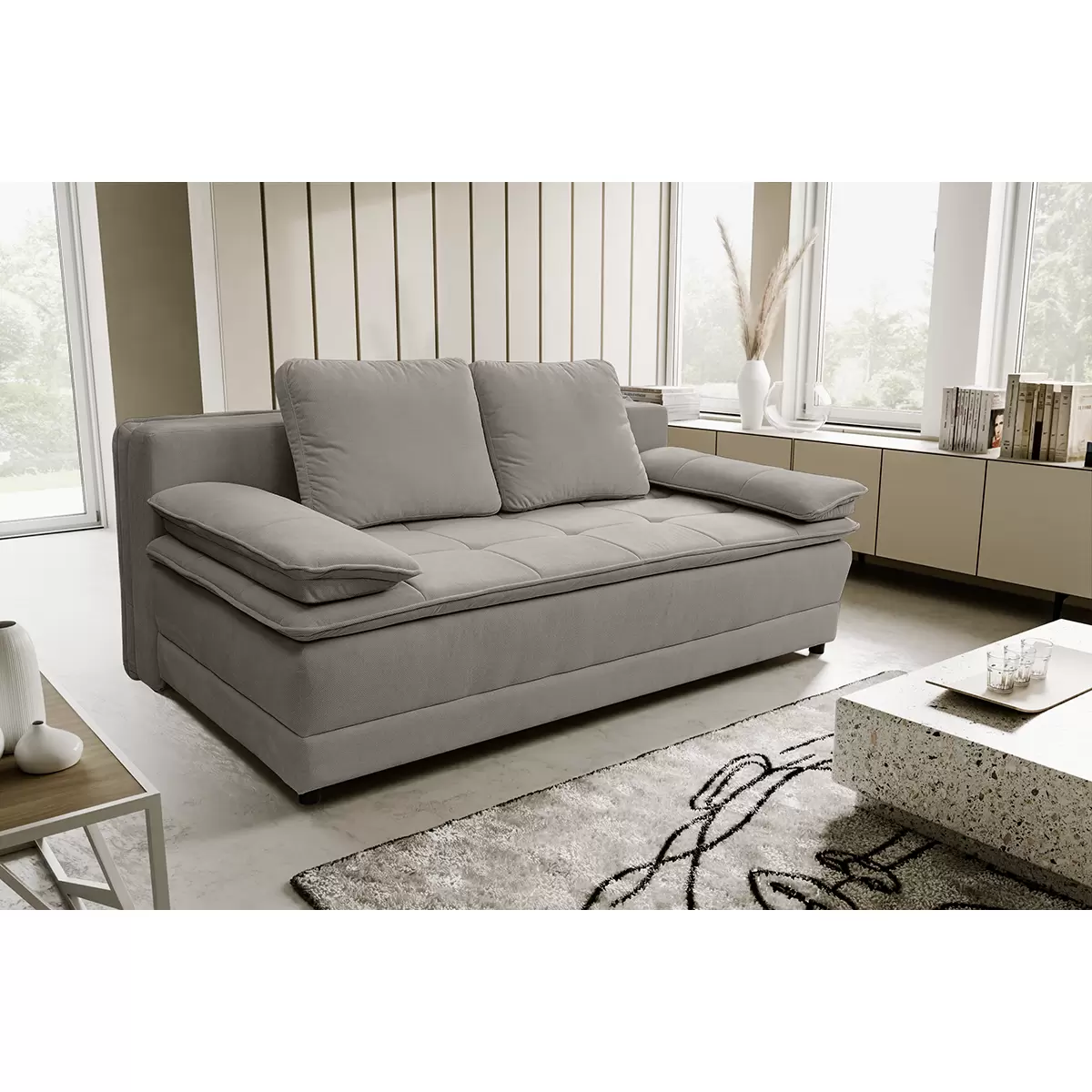 Divano letto Lucy 140 x 190 nel verde