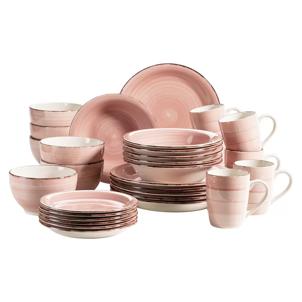 Geschirr-Set 30tlg. LUMACA Rosa