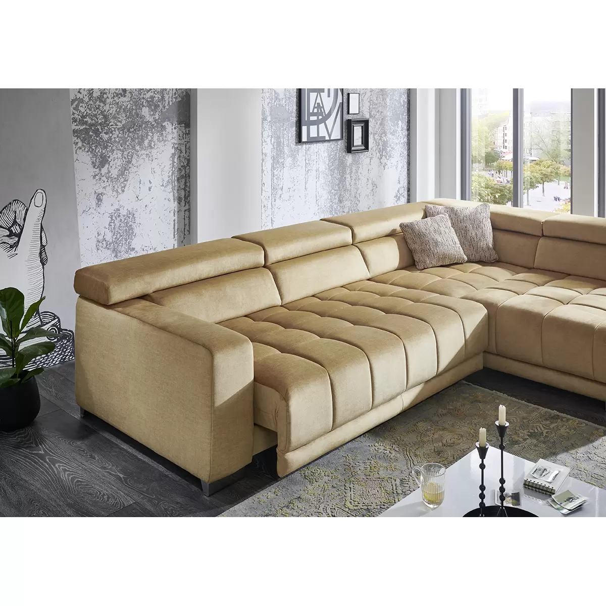 Divano letto Lucy 140 x 190 nel verde