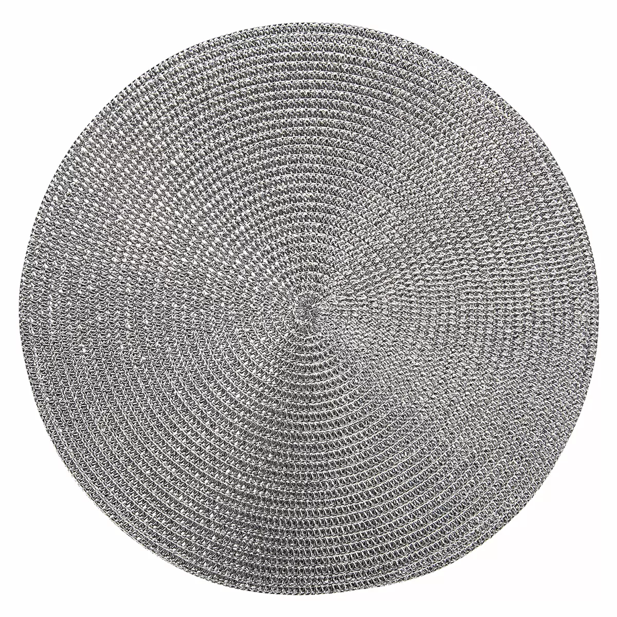 Tischset Rund Bast Metallic Silber