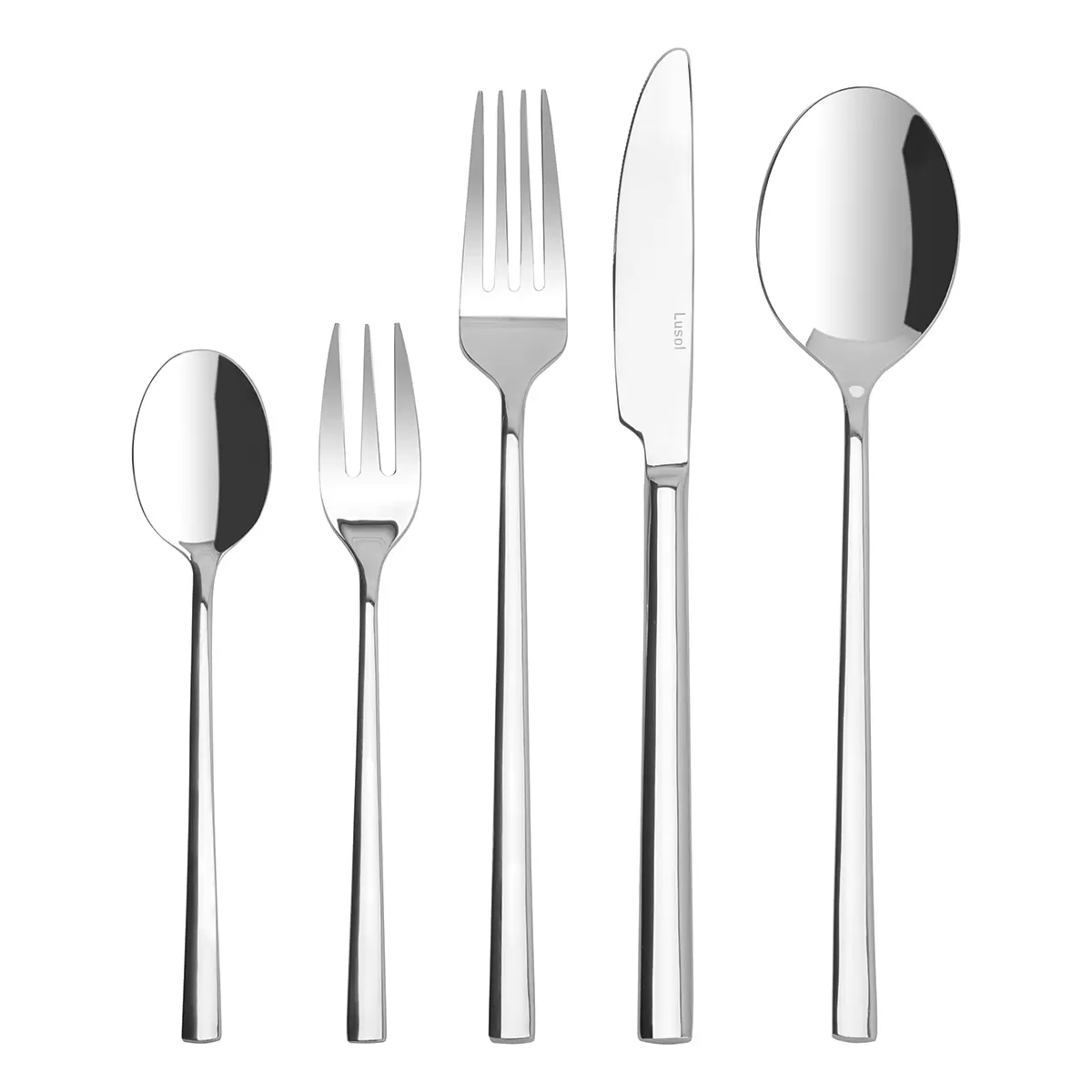 Set Posate 60 Pezzi Per 12 Persone – Acciaio Inossidabile – Cucchiai, Forchette, Coltelli E Cucchiaini – Elegante E Lavabile In Lavastoviglie - 6