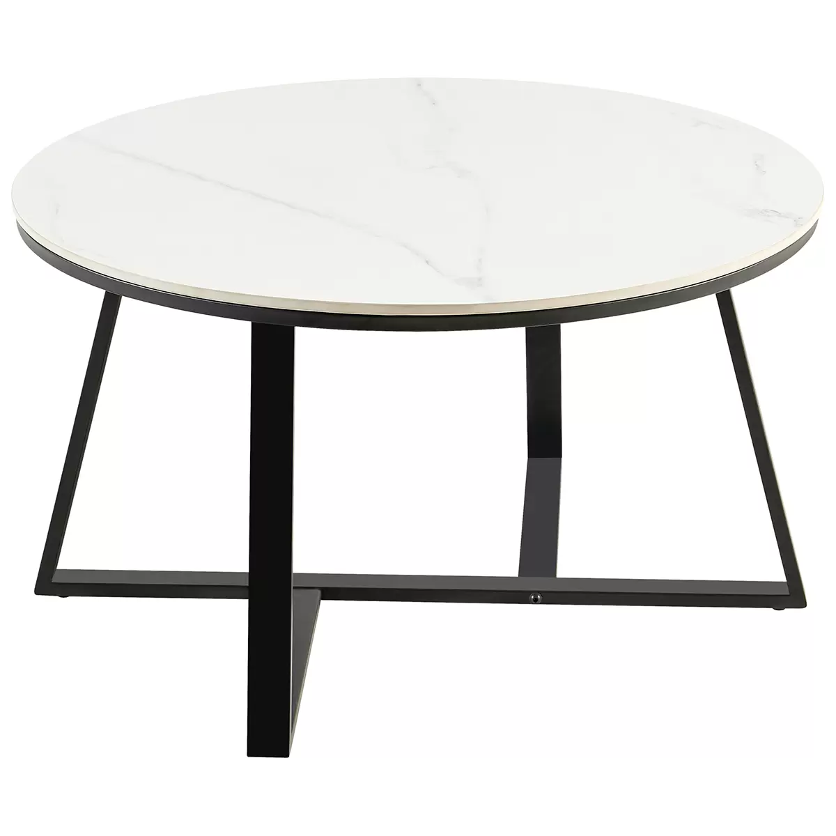 Salontisch Oliena 2 schwarz,weiss