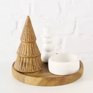 Ensemble porte-bougie chauffe-plat