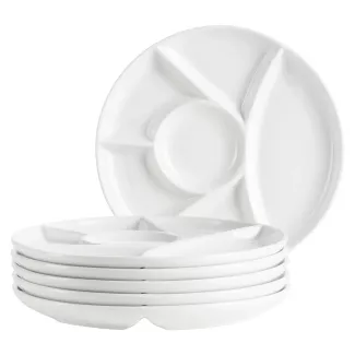 Assiette à fondue, lot de 6 pièces