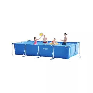 Piscina con telaio rettangolare