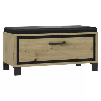 Banc de vestiaire avec coussins