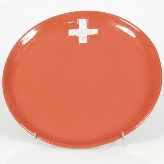 Piatto fonduta di formaggio a croce