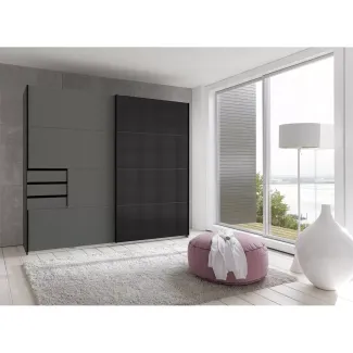 Armoire à portes coulissantes suspendues 2 rangées