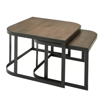 Lot de 2 tables d'appoint