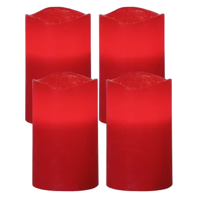 LED Kerzen 4er Set May Rot
