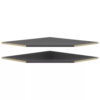 Set de tablettes d'angle 2 pièces