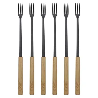 Forchette per fonduta di formaggio Legno