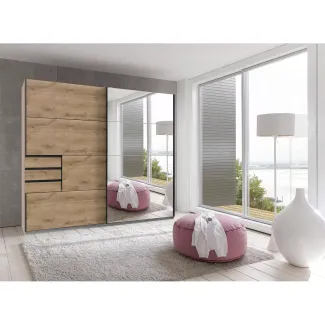 Armoire à portes coulissantes suspendues 2 rangées