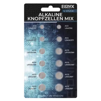 Mélange de piles bouton 12 pièces