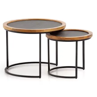 Lot de 2 tables d'appoint