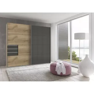 Armoire à portes coulissantes suspendues 2 rangées