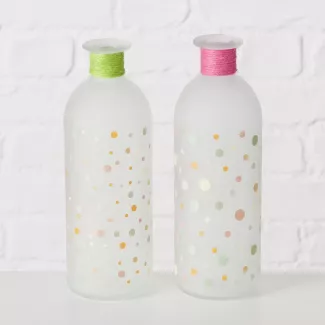 Vaso in vetro a pois