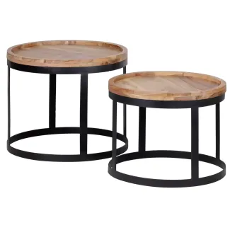 Lot de 2 tables d'appoint